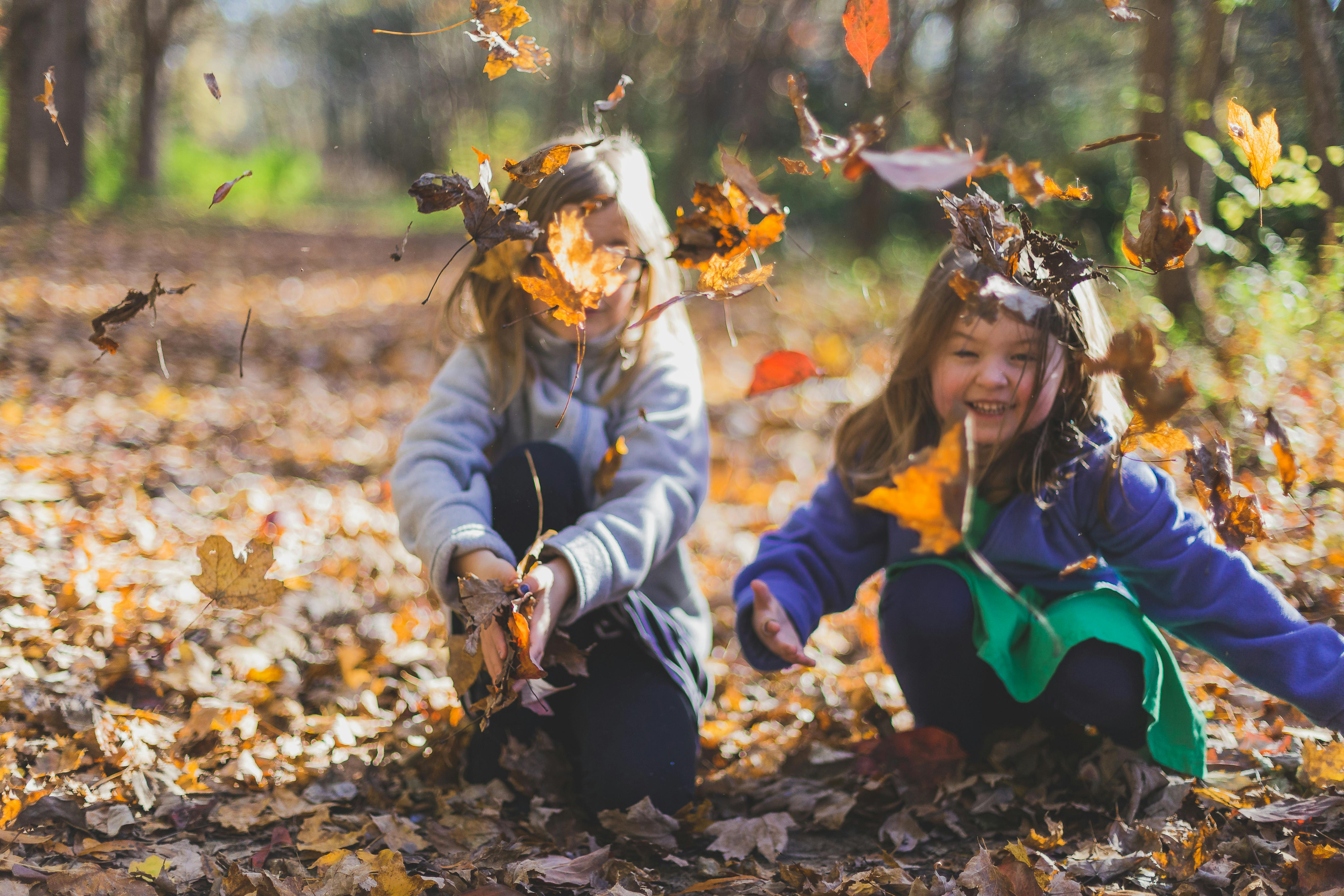 Kids walking in the sun